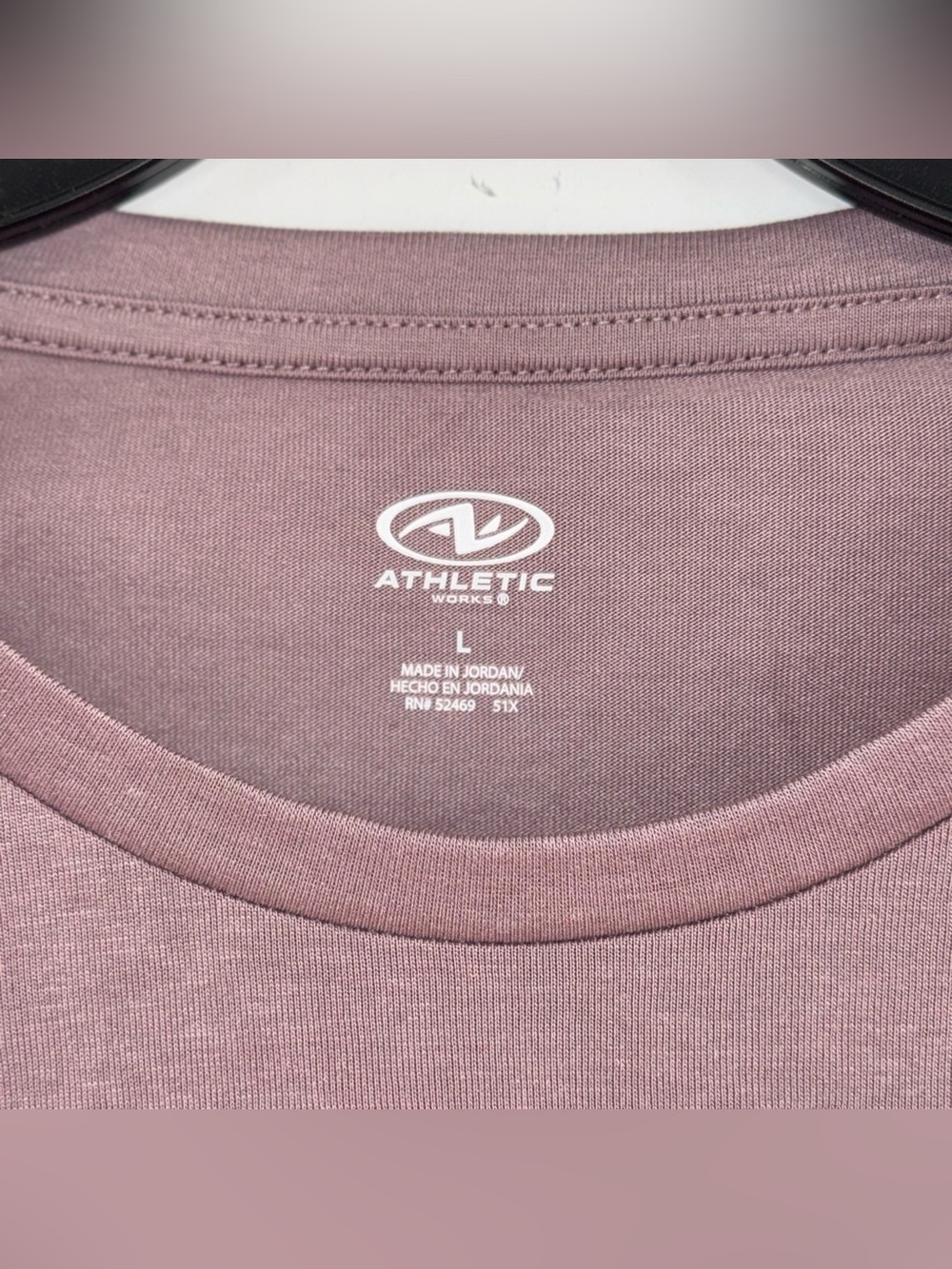 Athletic Works Men’s Long Sleeve Moisture Wicking Tri-Blend Tee L Lavender New - Picture 3 of 12